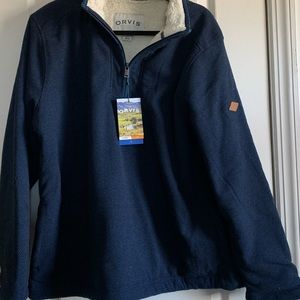 Orvis Blue Pullover Fleece